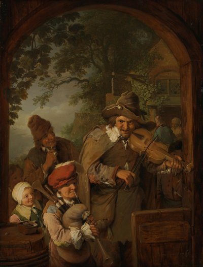 Wandering Musicians by Christian Wilhelm Ernst Dietrich